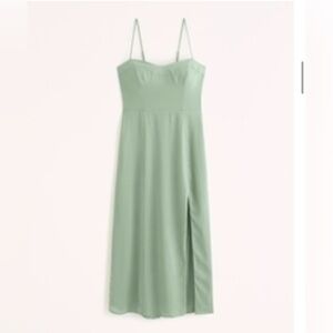 Abercrombie & Fitch Camille Midi Dress in Green NWT Size XL